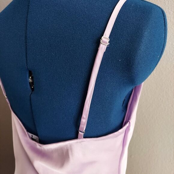 NWT Paper Heart Satin Look Slip Dress Medium - Picture 4 of 6